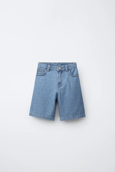 SHORT EN JEAN BRODÉ