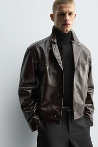 FAUX LEATHER JACKET