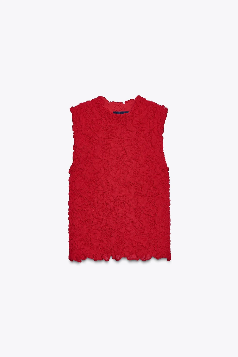 TOP EN MAILLE TEXTURÉE