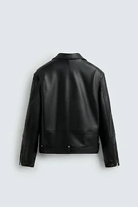 FAUX LEATHER BIKER JACKET