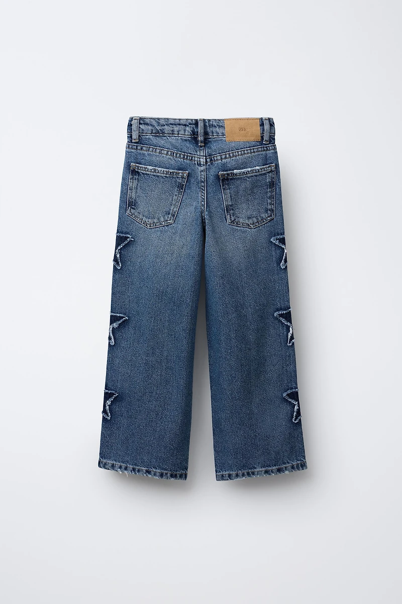 JEAN WIDE LEG PIÈCES ÉTOILES