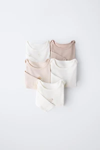 LOT DE CINQ BODYS POUSSINS