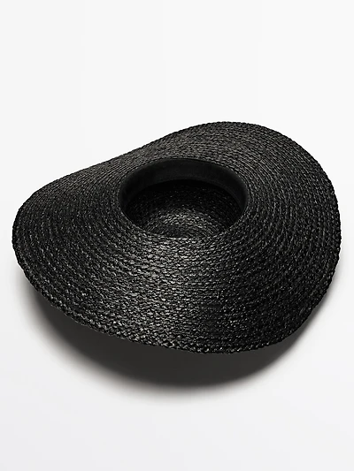 Raffia floppy hat