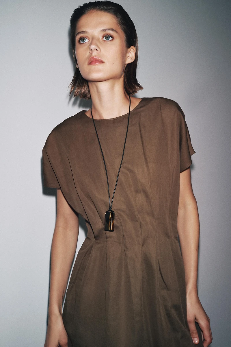 ZW COLLECTION PLEATED MIDI DRESS