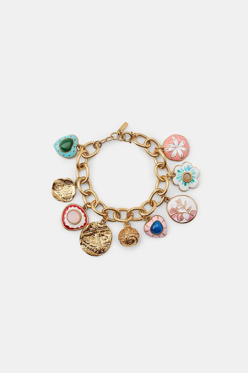 RESIN CHARM CHAIN BRACELET