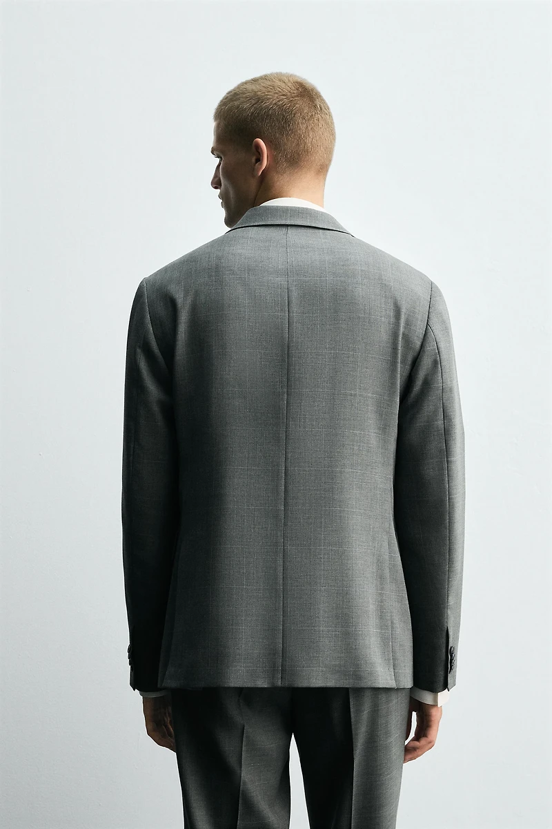 PLAID SUIT BLAZER