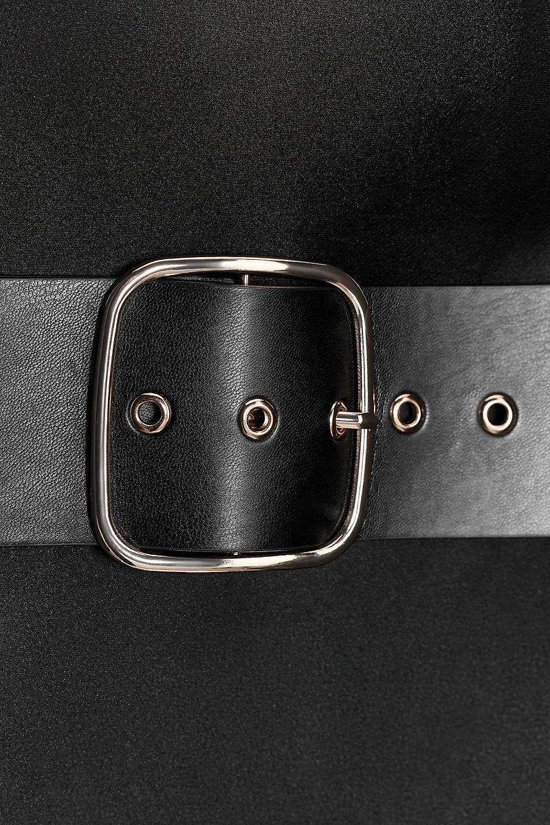 ROBE MIDI SATINÉE CEINTURE
