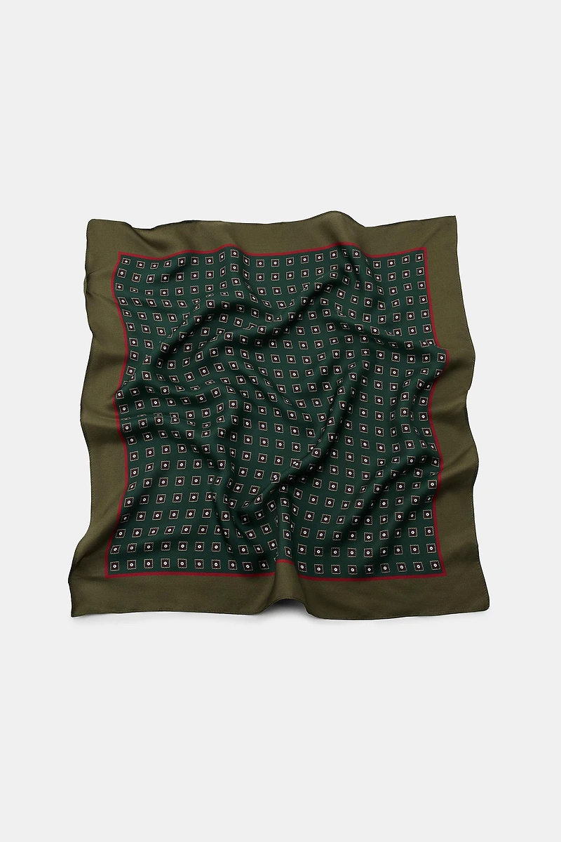 FOULARD IMPRIMÉ SOIE 100 %