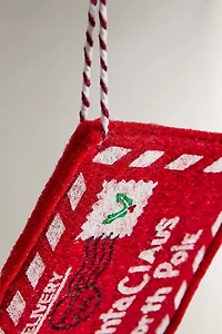 SANTA CLAUS FELT ENVELOPE CHRISTMAS TREE ORNAMENT