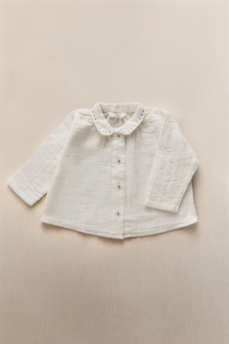 COTTON MUSLIN BABY SHIRT