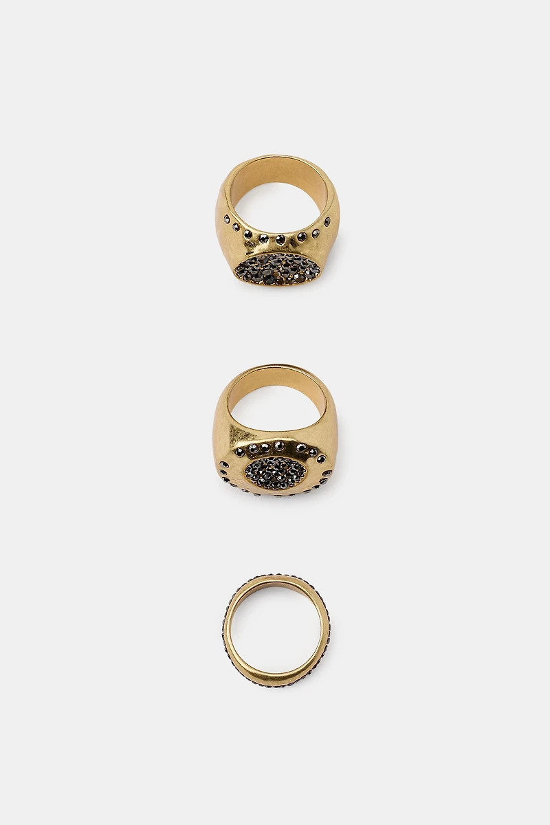 3-PACK OF SHINY METAL RINGS