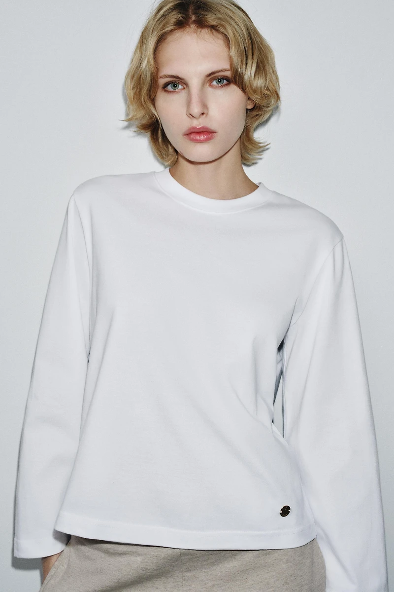 LONG SLEEVE T-SHIRT WITH LABEL