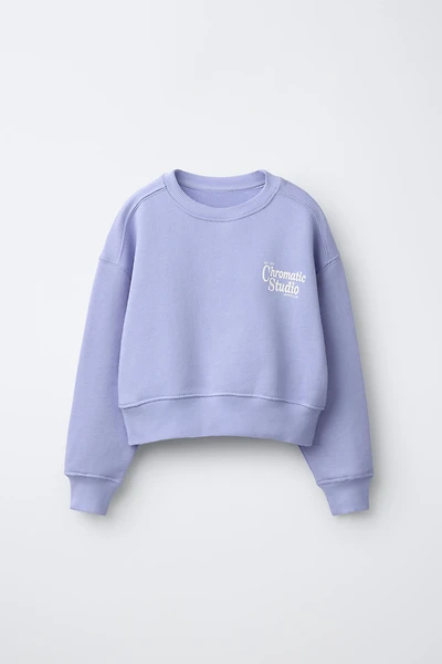 TEXT PRINT SWEATSHIRT