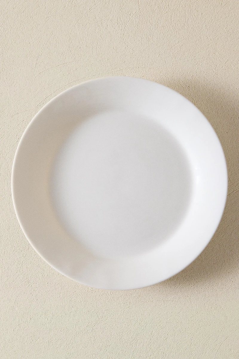 WHITE GLASS DINNER PLATE