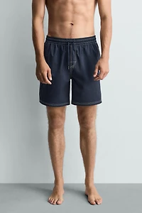LONG SWIMSUIT WITH CONTRAST STITCHING