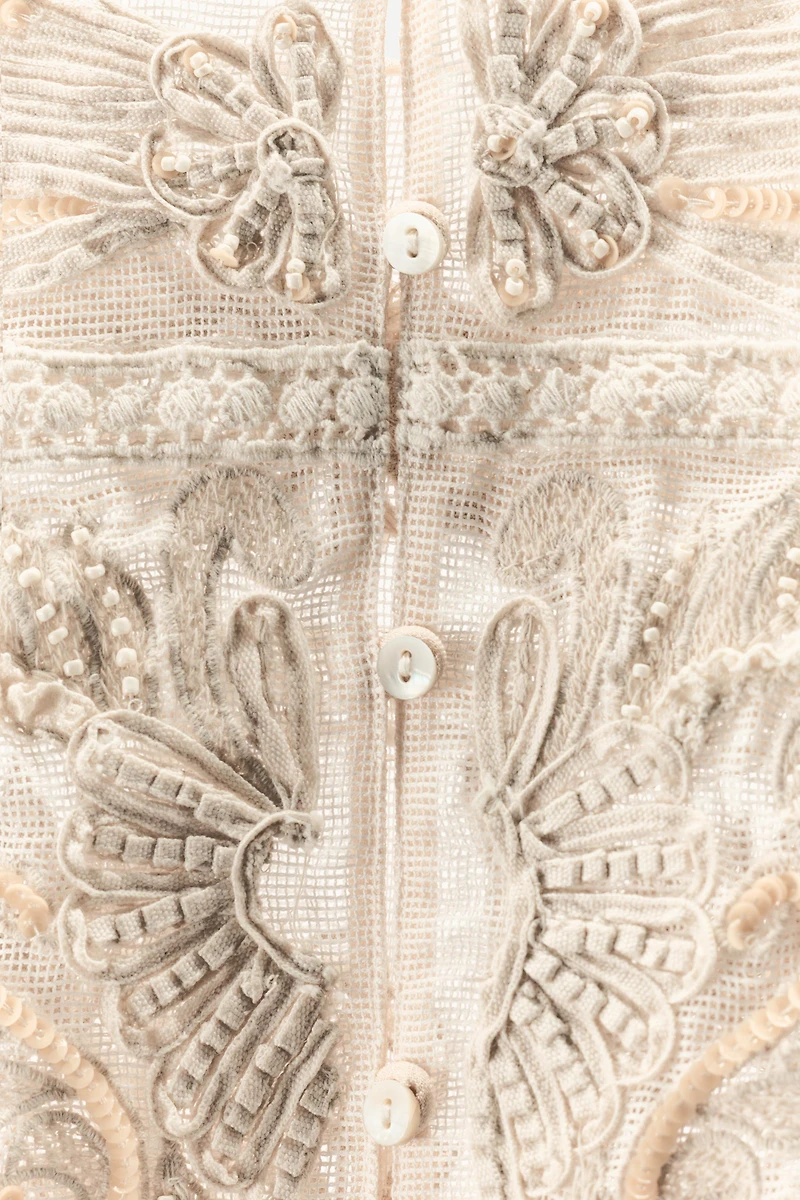 LIMITED EDITION EMBROIDERED DRESS WITH BEADING