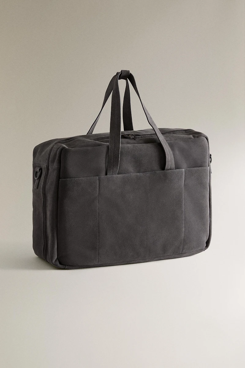SPLIT SUEDE TRAVEL BAG