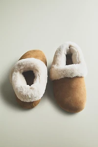 KIDS COSY LEATHER SLIPPERS