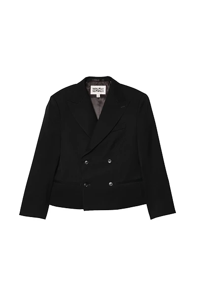 CROPPED FIT 100% WOOL SUIT BLAZER