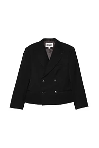 CROPPED FIT 100% WOOL SUIT BLAZER