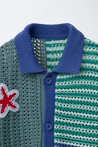 CROCHET KNIT STAR SHIRT