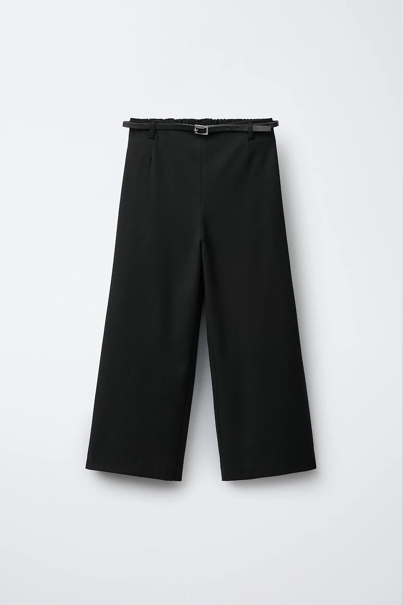 PANTALON JUPE-CULOTTE AVEC CEINTURE