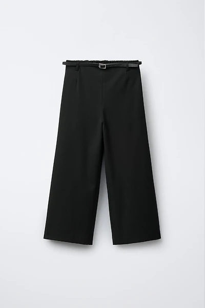 PANTALON JUPE-CULOTTE AVEC CEINTURE