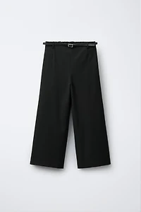 PANTALON JUPE-CULOTTE AVEC CEINTURE
