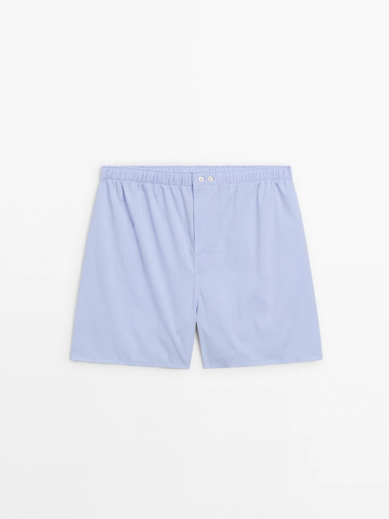 Plain poplin boxers