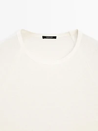 100% linen lightweight ribbed T-shirt