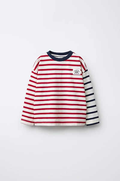 COMBINATION STRIPED T-SHIRT