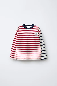 COMBINATION STRIPED T-SHIRT