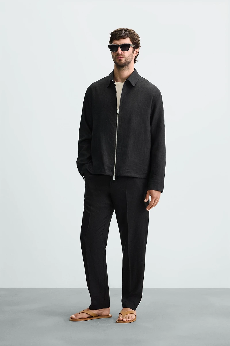 100% LINEN OVERSHIRT