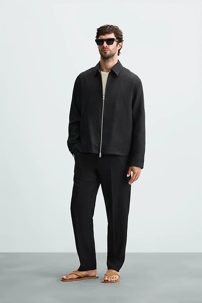 100% LINEN OVERSHIRT