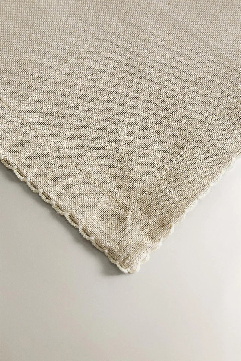 LOT DE 2 SERVIETTES TABLE ONDES