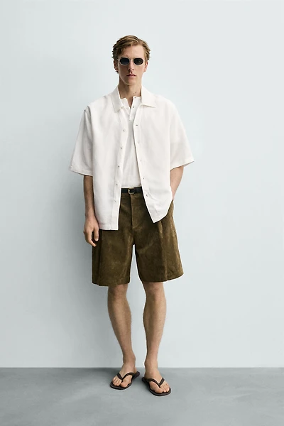 FLUID VISCOSE - LINEN SHIRT