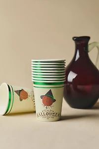 LOT DE 12 VERRES EN PAPIER POUR ENFANTS HALLOWEEN
