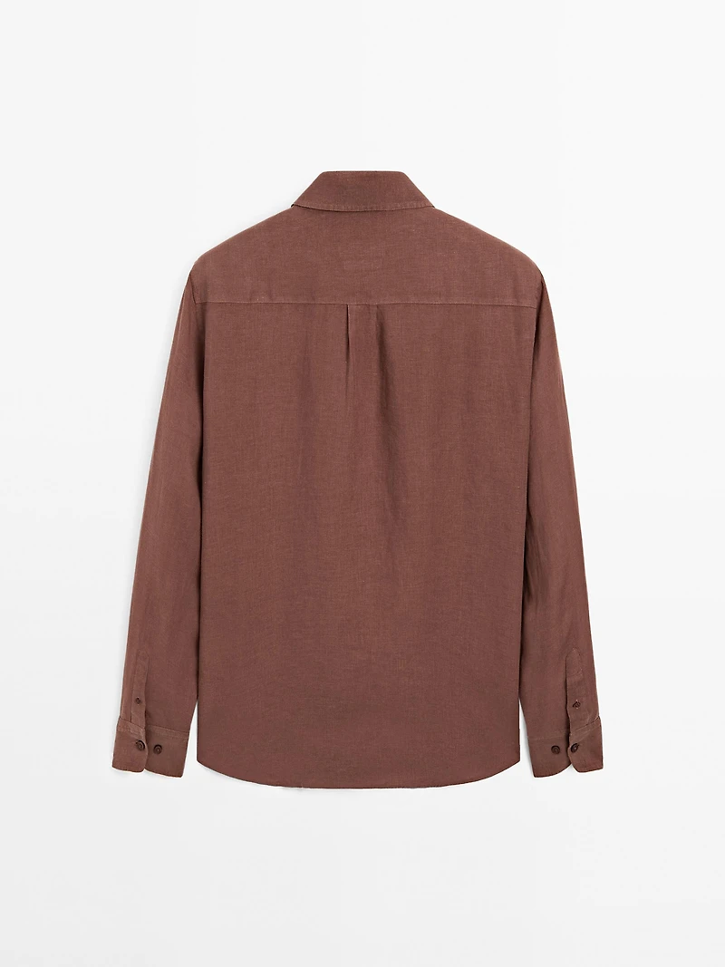 100% linen regular fit shirt