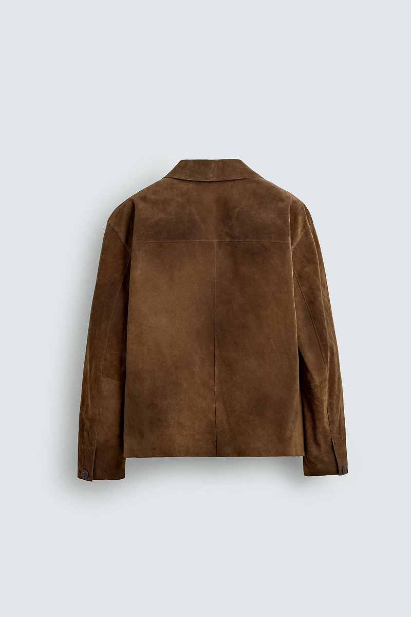 SUEDE LEATHER OVERSHIRT