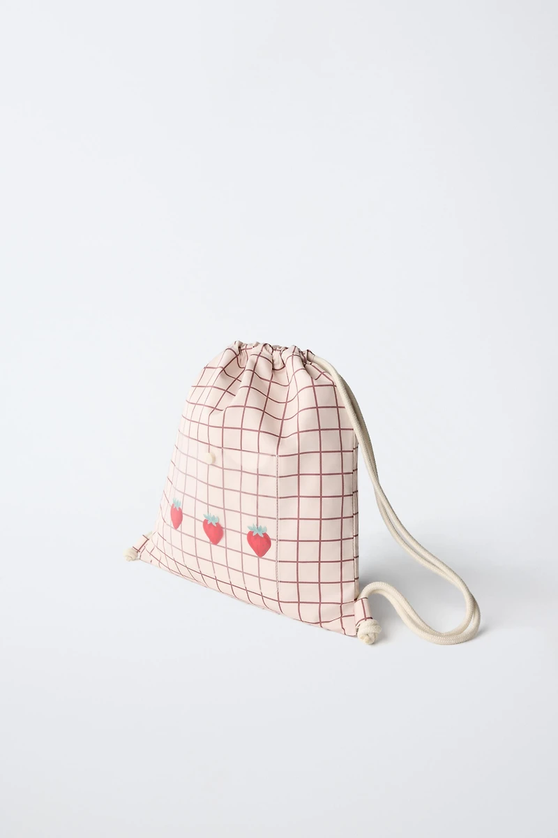 SAC À CARREAUX FRAISES
