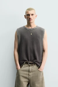WASHED KNIT TANK TOP