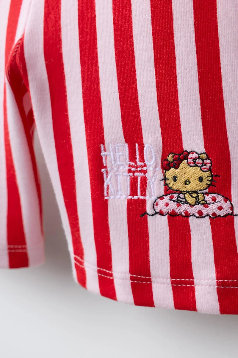 STRIPED EMBROIDERED HELLO KITTY © SANRIO BIKE SHORTS