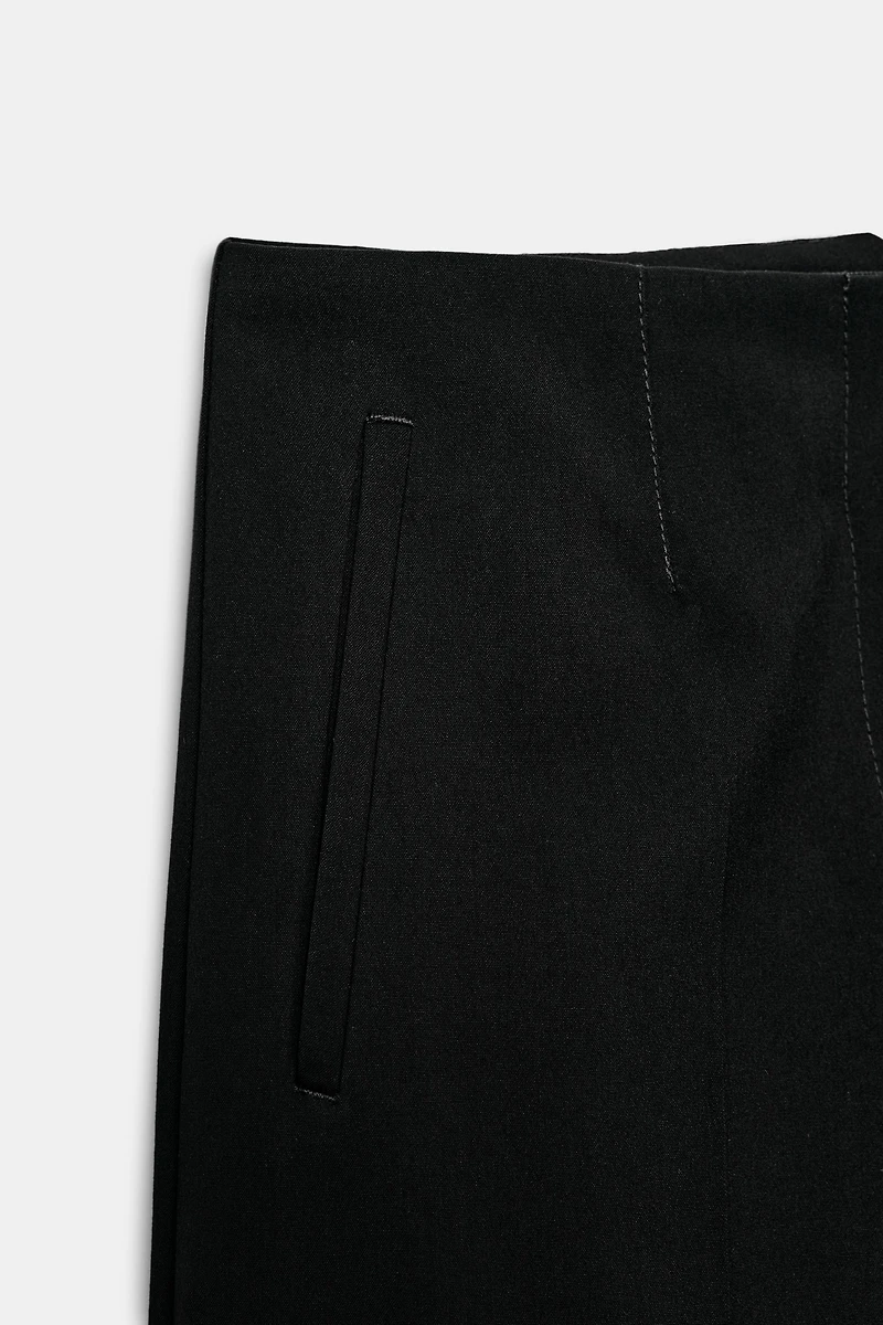 HIGH-WAISTED LONG SHORTS