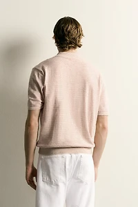 STRIPED JACQUARD KNIT POLO