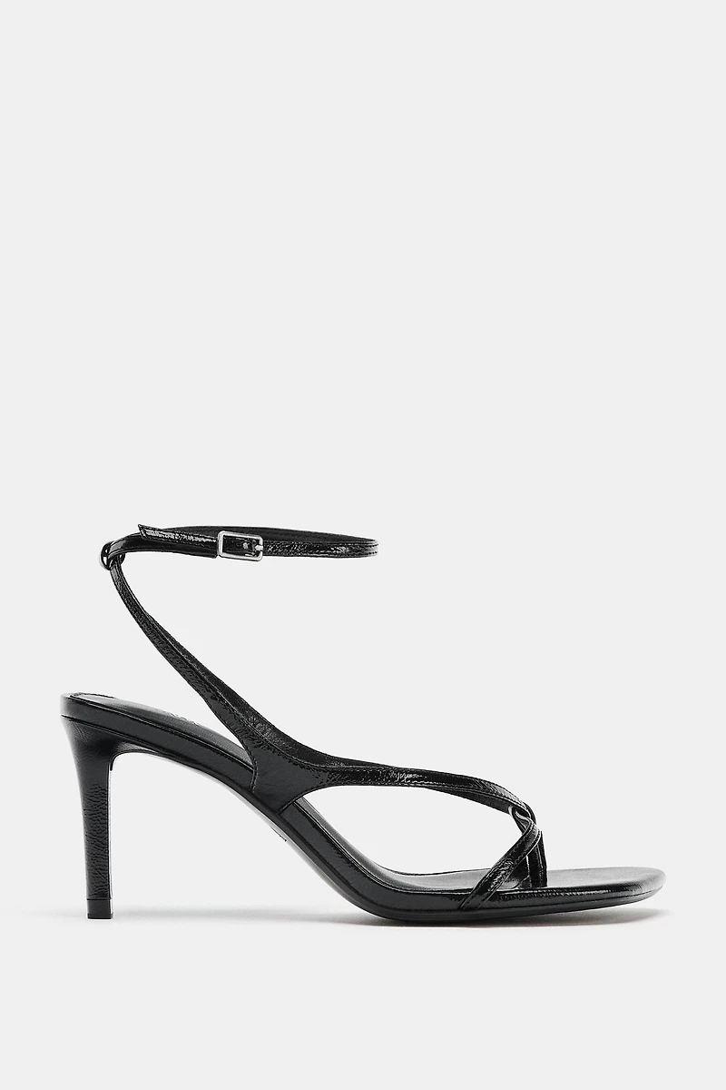 LEATHER HEELED SANDALS