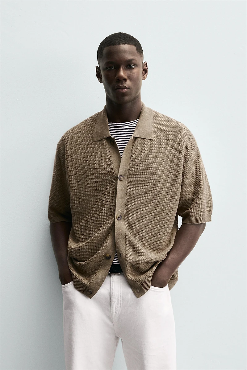 TEXTURED KNIT SHIRT