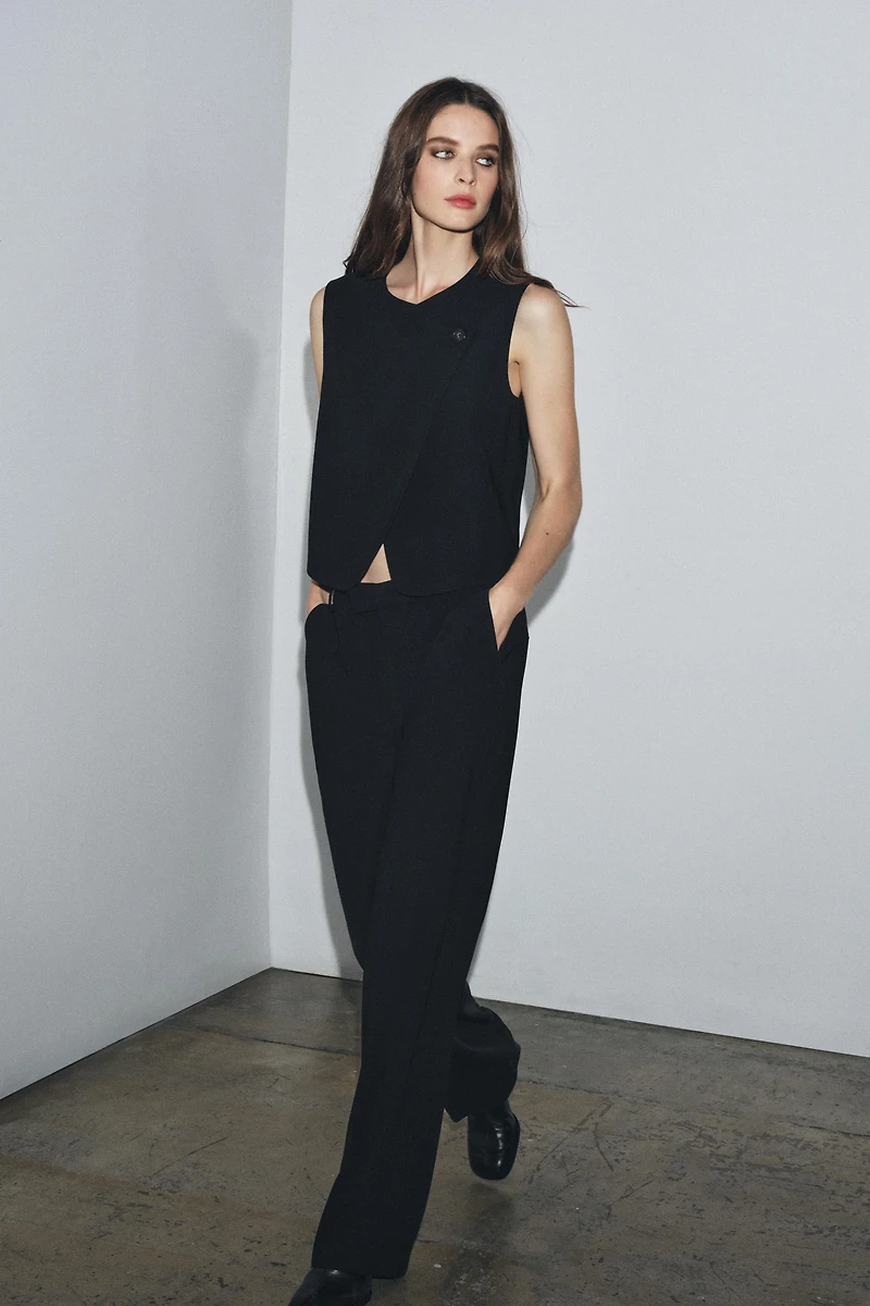 ZW COLLECTION DOUBLE-BREASTED BUTTON VEST