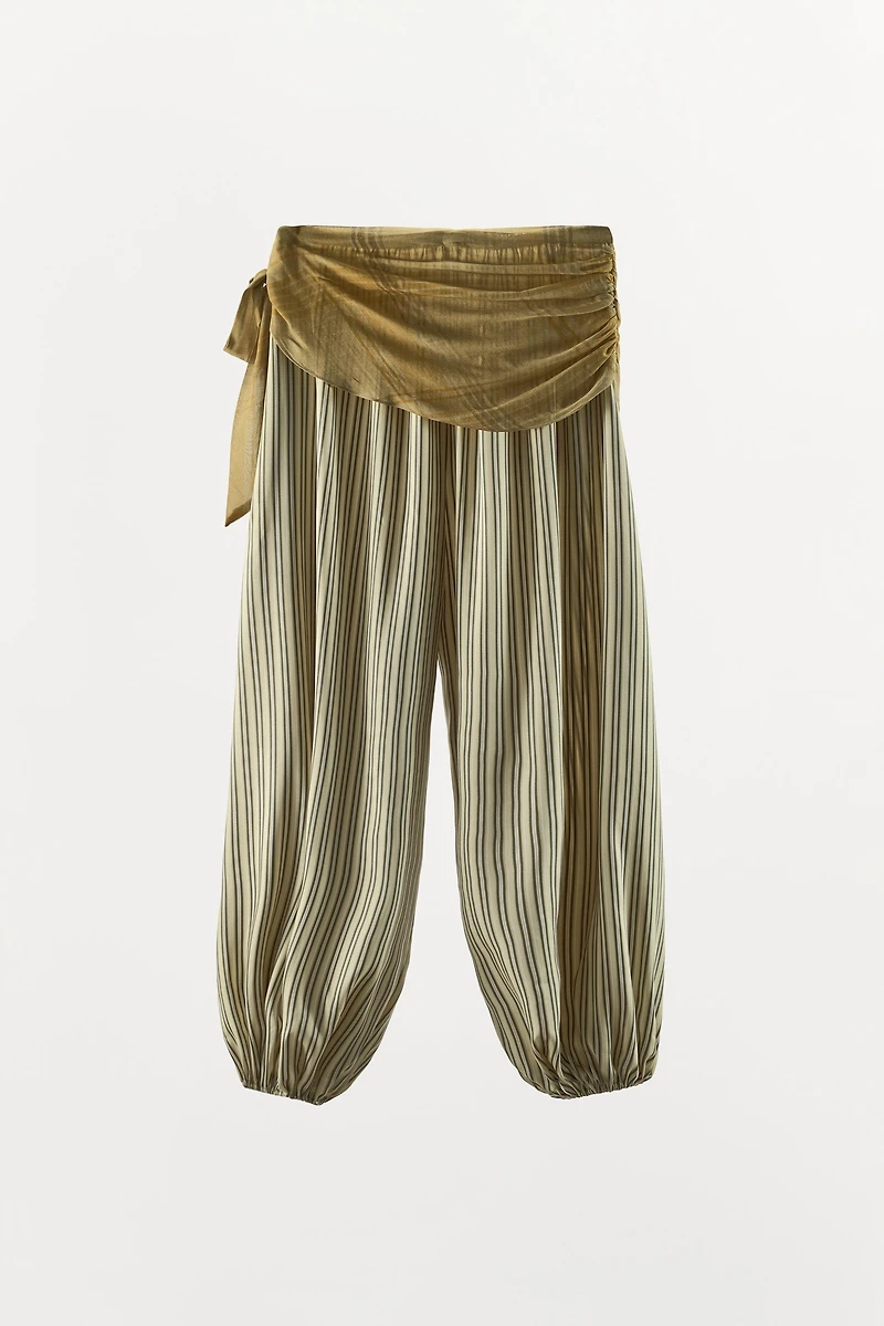 STRIPED PAREO PANTS