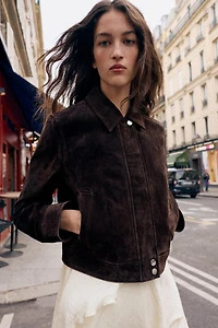 100% SUEDE LEATHER JACKET