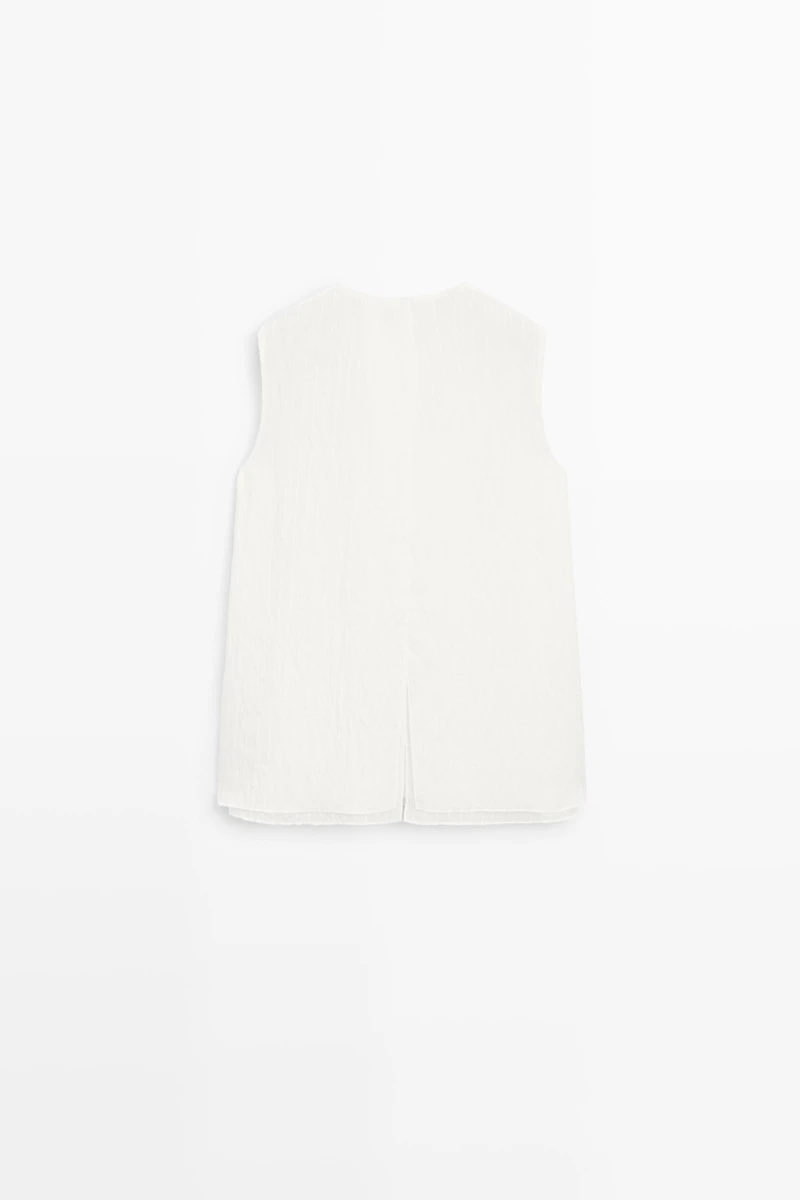 Flowing striped cape top - STUDIO